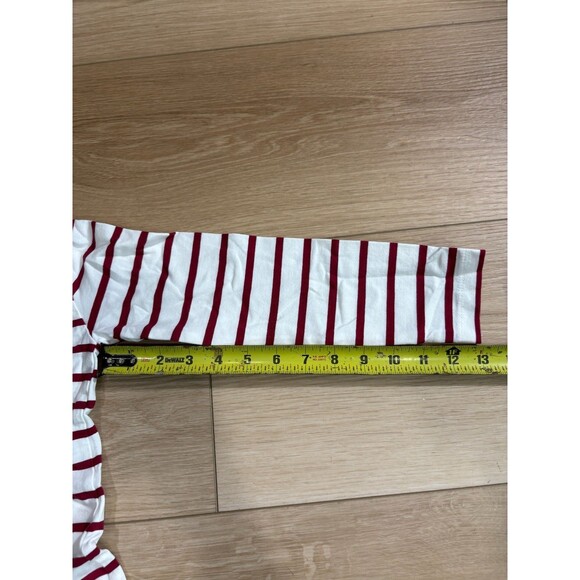 RuffleButts Girls Size 7 Red White Stripes Dress Christmas Holiday Long Sleeve - Picture 5 of 7